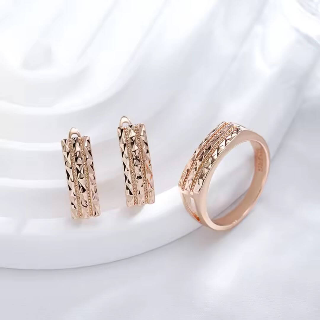 Geometric Rose Gold Statement Ring - Diane Jewelry