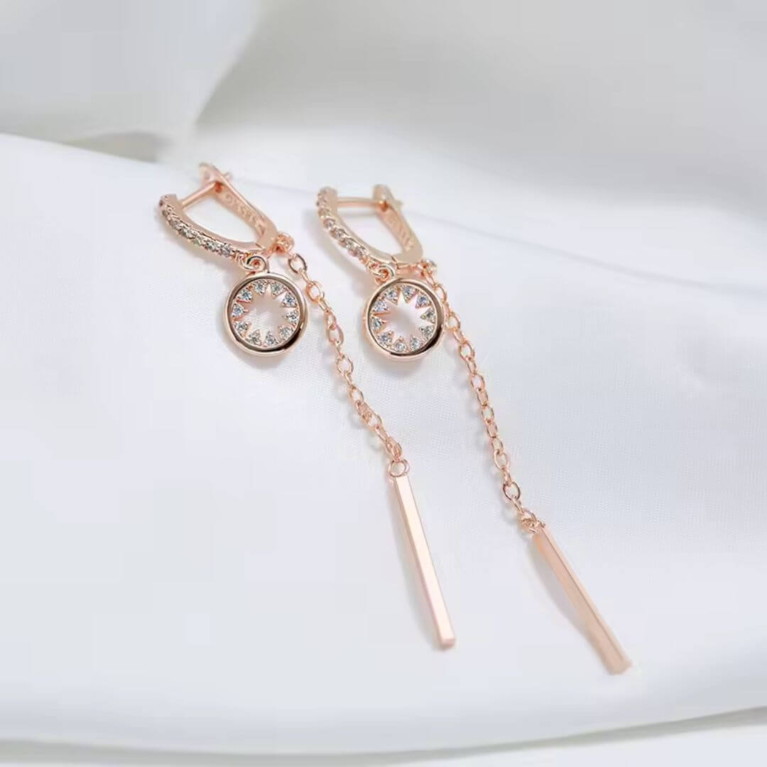 Drop Earrings with Crystal Accents - Diane Jewelry