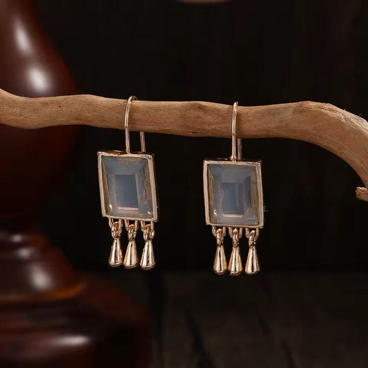 Labradorite Gemstone Drop Earrings Women - Diane Jewelry