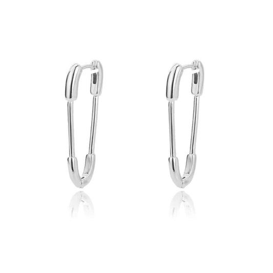 Gold Safety Pin Drop Earrings - Diane Jewelry