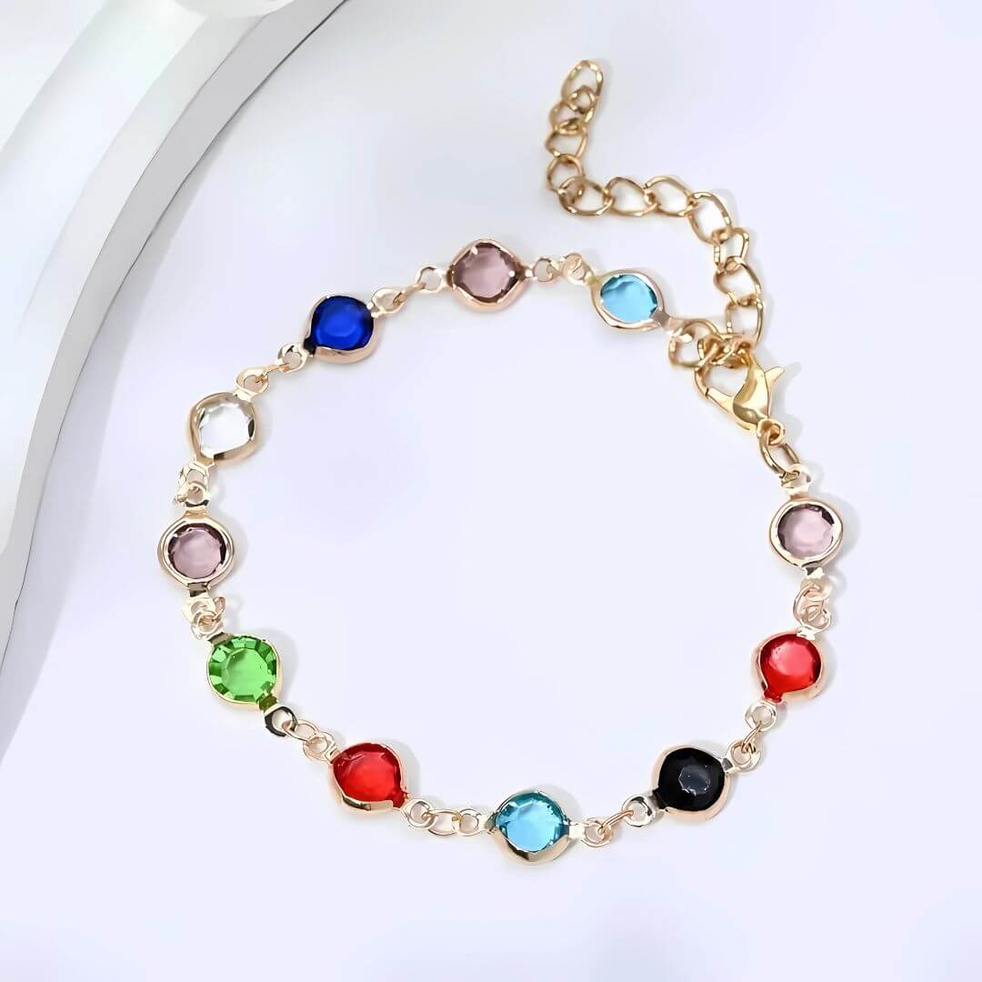 Colorful Butterfly Charm Chain Bracelet - Diane Jewelry