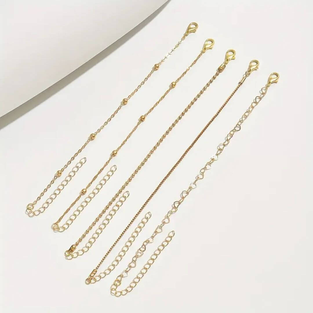 Silver Heart Layered Bracelet Set - Diane Jewelry