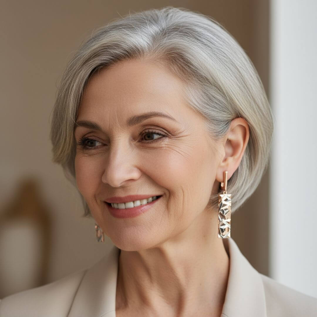 Geometric Gold Silver Drop Earrings Emma & Noah Jewelry