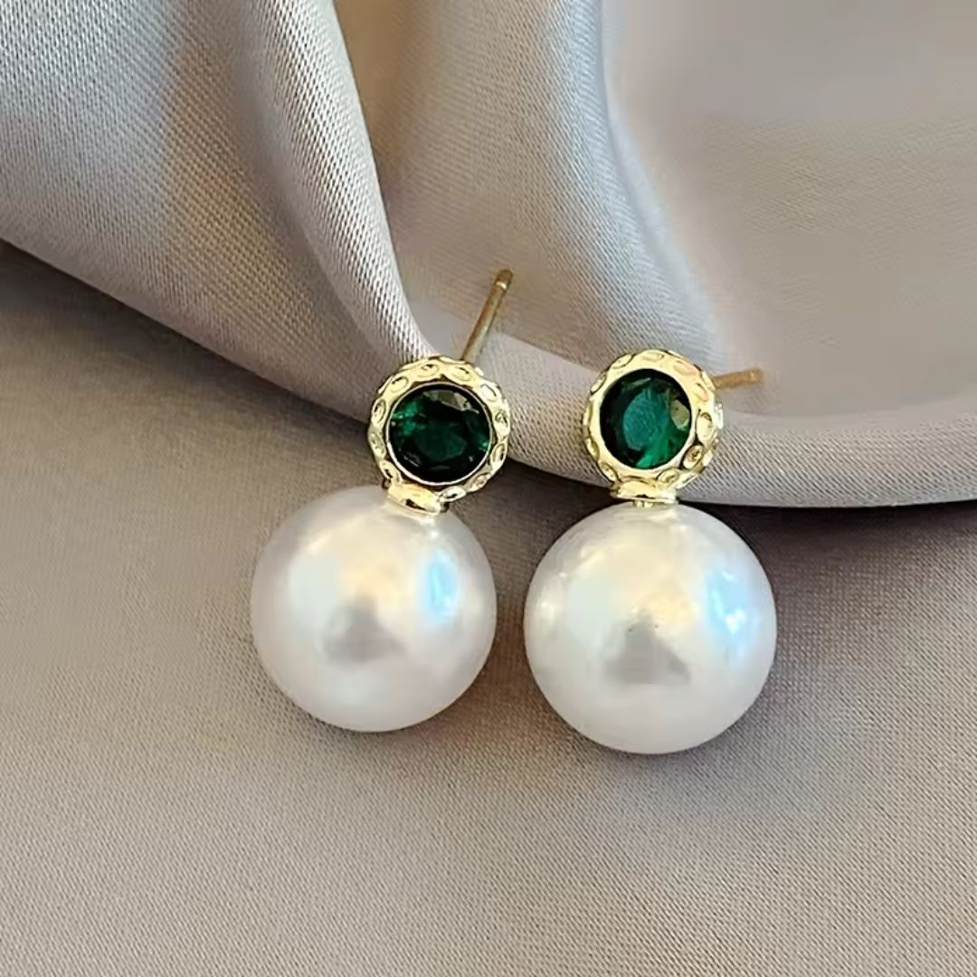 Modern Pearl Statement Stud Earrings - Diane Jewelry