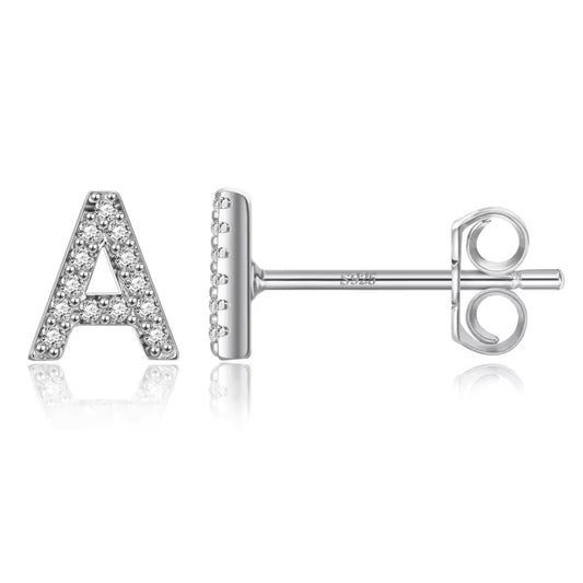 Personalized Initial Stud Earrings Gold - Diane Jewelry