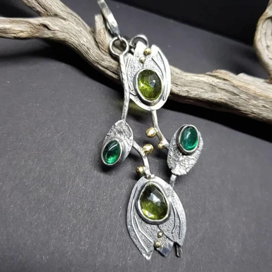 Artisan Green Stone Earrings - Diane Jewelry