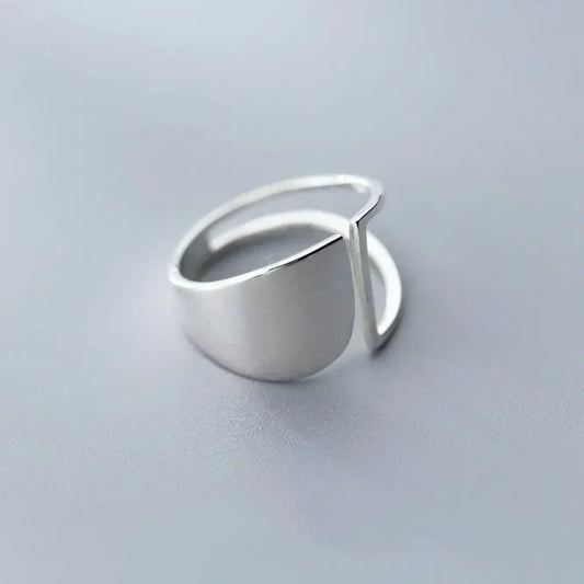 Minimalist Geometric Silver Ring - Diane Jewelry