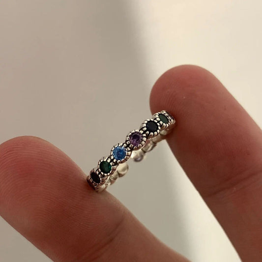 Colorful Vintage Beaded Ring - Diane Jewelry