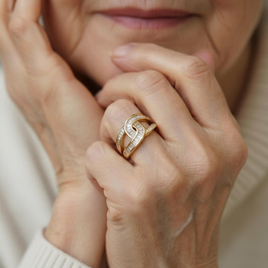 Intertwined Gold Diamond Ring Susan Rose Jewelry