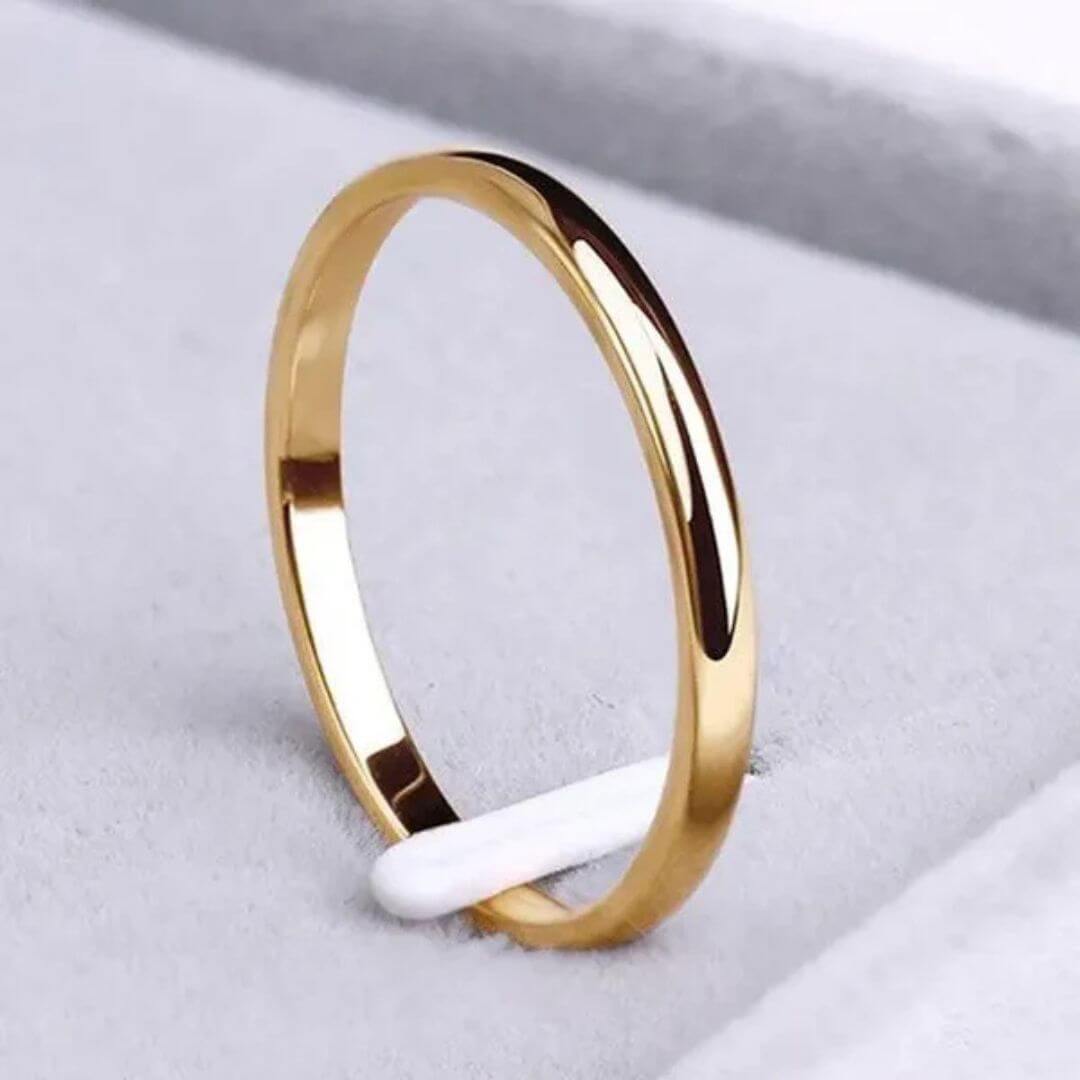 Classic Gold Polished Band Ring Diane Jewelry
