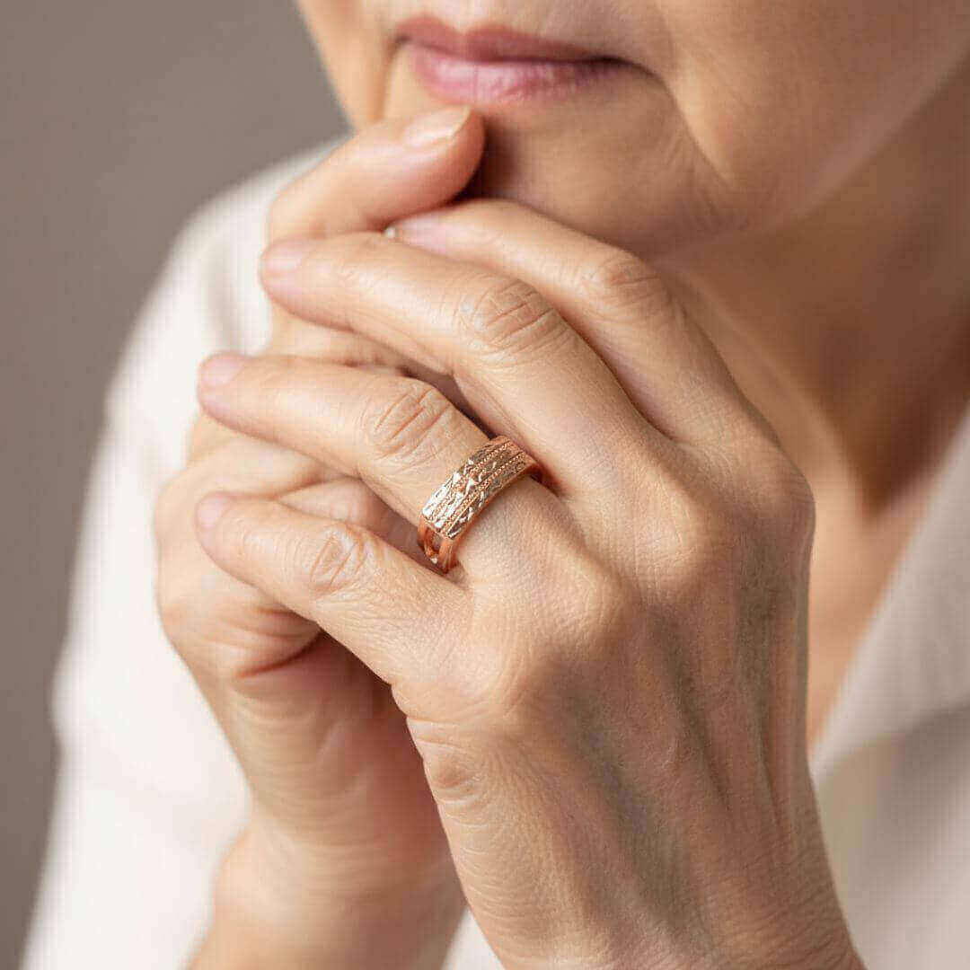 Geometric Rose Gold Statement Ring Emma & Noah Jewelry