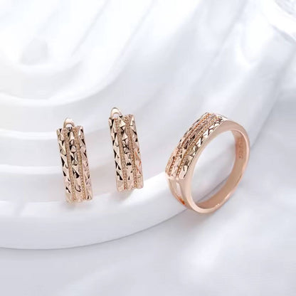 Geometric Rose Gold Statement Ring - Diane Jewelry