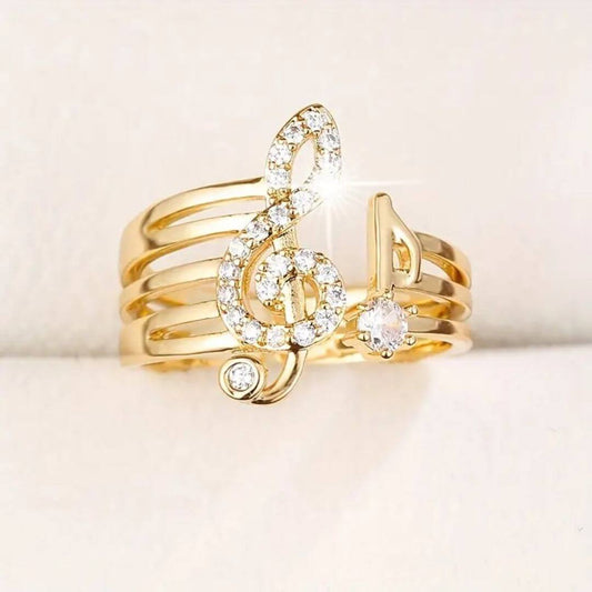 Music Note Ring for Women - Diane Jewelry