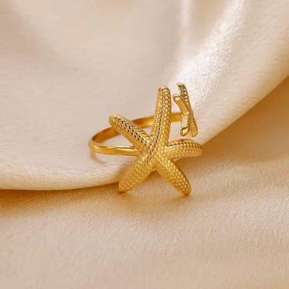 Adjustable Starfish Ring for Women - Diane Jewelry