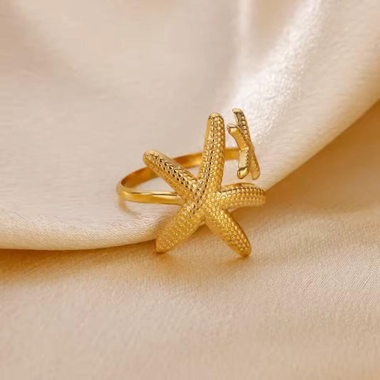 Adjustable Starfish Ring for Women - Diane Jewelry