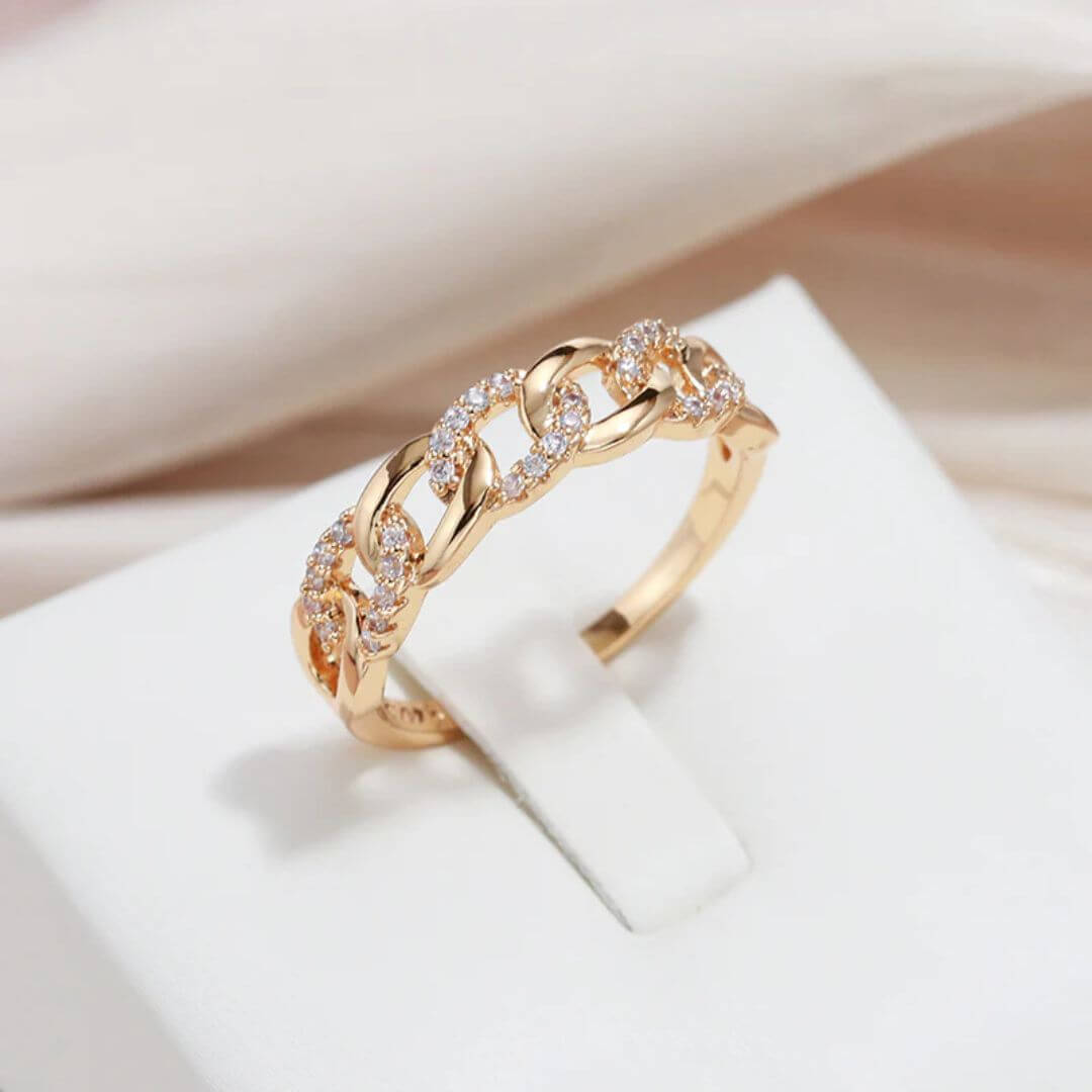 Gold Chain Link Statement Ring - Diane Jewelry