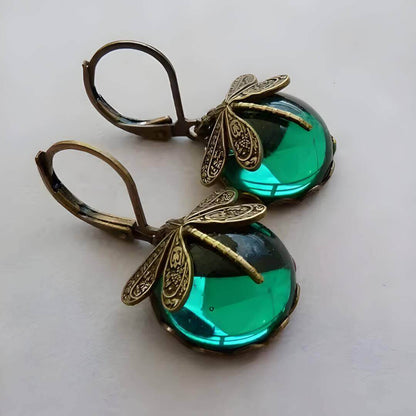 Vintage Dragonfly Dangle Earrings Emma & Noah Jewelry