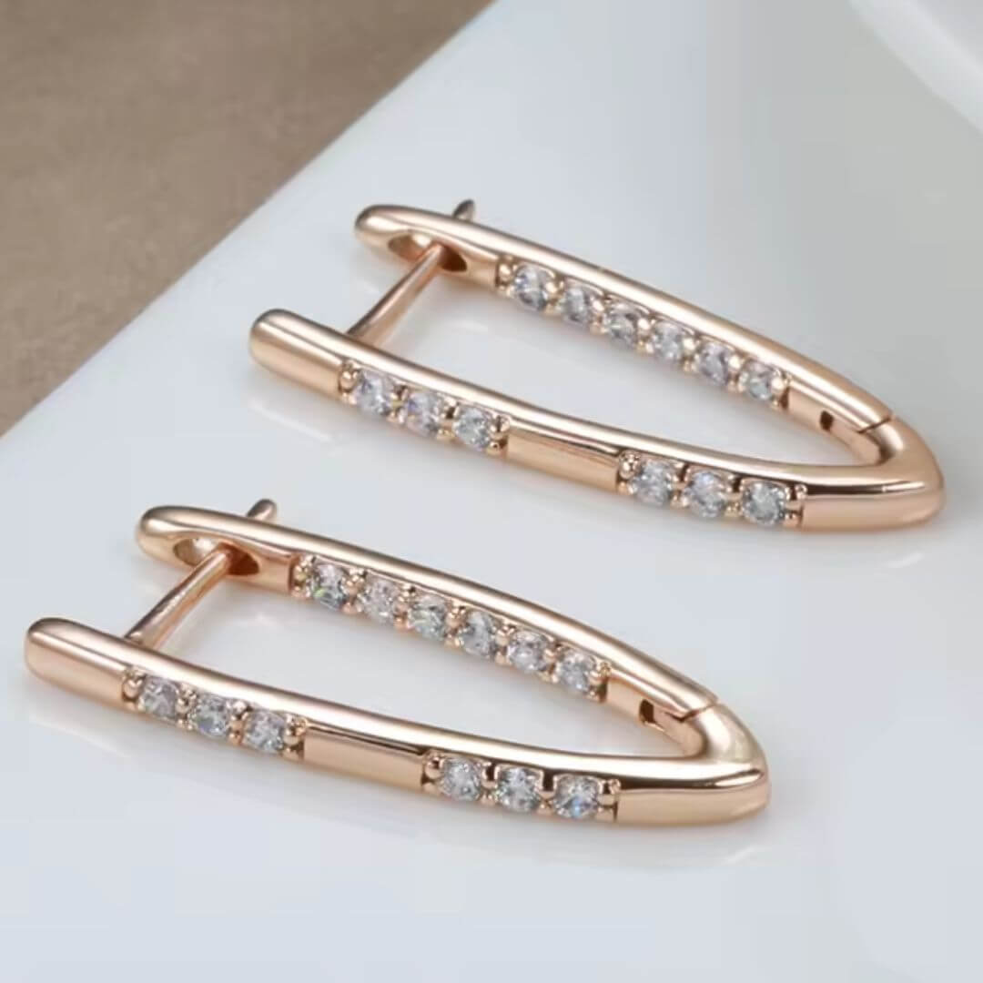 Gold Diamond Hoop Earrings Emma & Noah Jewelry