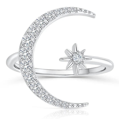 Moon and Star Ring Set - Diane Jewelry