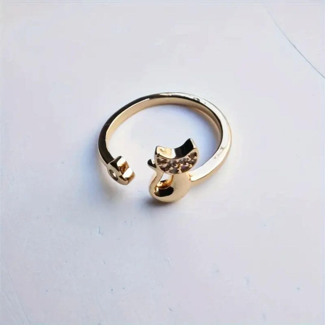 Adjustable Cat Ring Rose Gold - Diane Jewelry