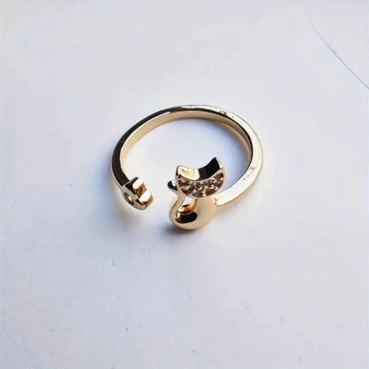 Adjustable Cat Ring Rose Gold - Diane Jewelry