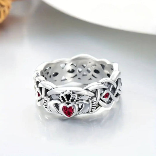Celtic Claddagh Heart Ring Silver - Diane Jewelry