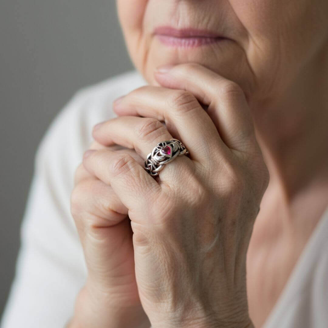 Celtic Claddagh Heart Ring Silver Emma & Noah Jewelry