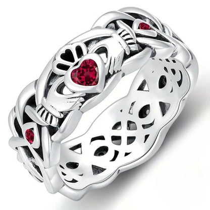 Celtic Claddagh Heart Ring Silver - Diane Jewelry