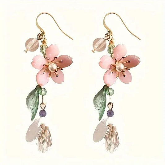 Pastel Flower Drop Earrings Women - Diane Jewelry