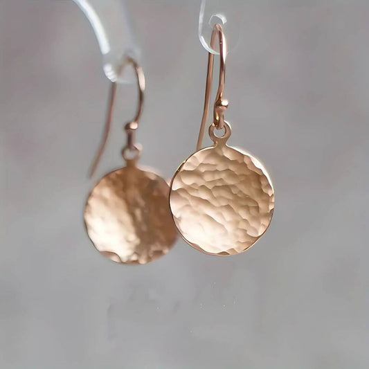 Rustic Textured Drop Earrings Silver - Diane Jewelry