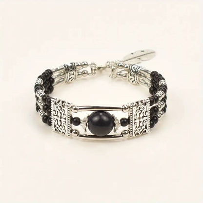 Boho Turquoise Beaded Cuff Bracelet - Diane Jewelry