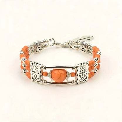 Boho Turquoise Beaded Cuff Bracelet - Diane Jewelry