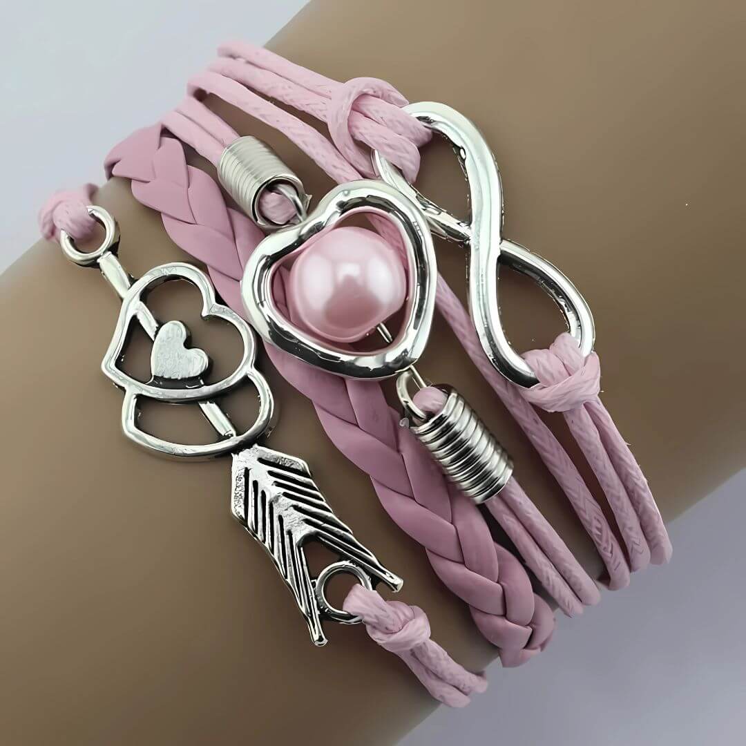 Infinity Love Charm Wrap Bracelet - Diane Jewelry