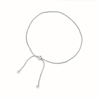 Dainty Silver Knot Anklet Bracelet - Diane Jewelry