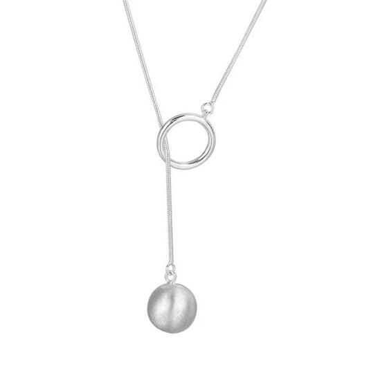 Minimalist Silver Drop Pendant Necklace - Diane Jewelry