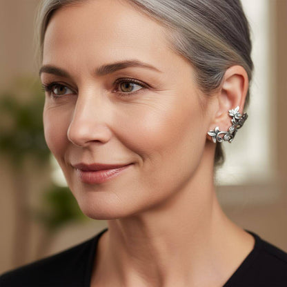 Silver Leaf Vine Ear Cuff Emma & Noah Jewelry