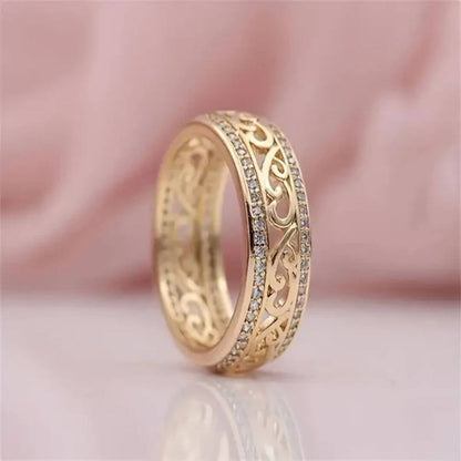 Gold Filigree Eternity Band Ring Diane Jewelry