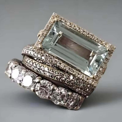 Luxury Baguette Diamond Ring Set Emma & Noah Jewelry