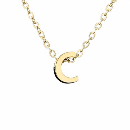 Dainty Gold Initial Pendant Necklace - Diane Jewelry