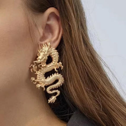 Gold Dragon Statement Ear Cuff - Diane Jewelry