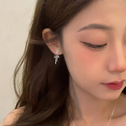 Geometric Silver Drop Earrings Women - Diane Jewelry