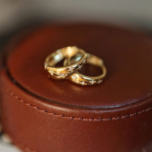 Gold Star Band Rings Women - Diane Jewelry