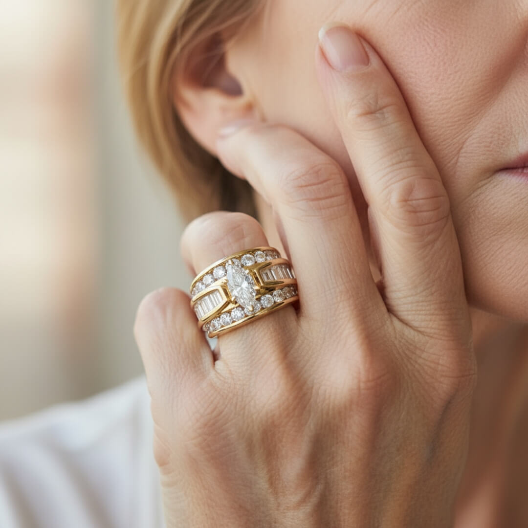 Gold Baguette Statement Ring Emma & Noah Jewelry