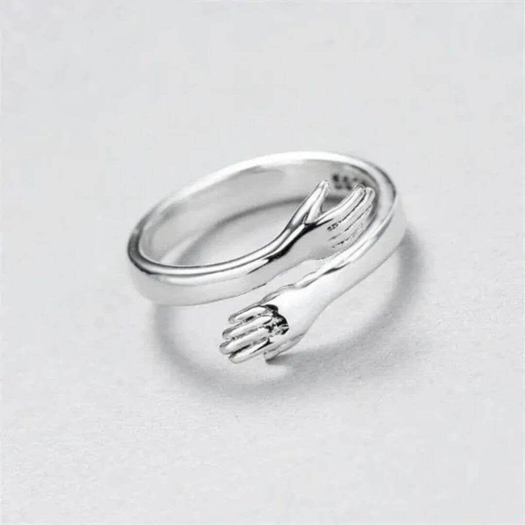 Silver Hug Adjustable Wrap Ring - Diane Jewelry