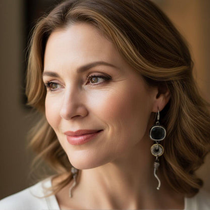 Artisan Mixed Metal Dangle Earrings Emma & Noah Jewelry