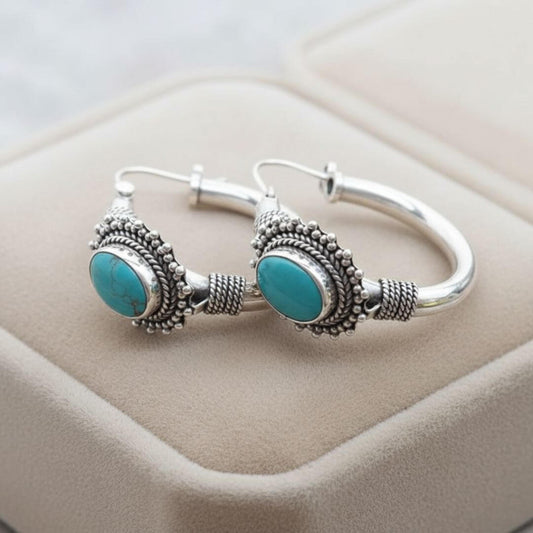 Bali Silver Hoop Earrings Emma & Noah Jewelry