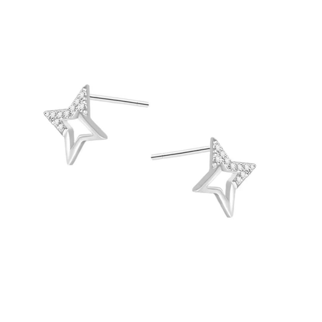 Gold Star Crystal Studs Earrings - Diane Jewelry