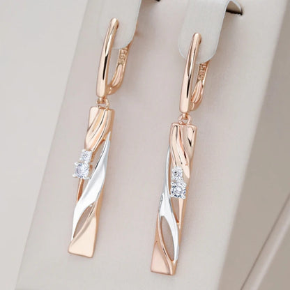 Elegant Rose Gold Drop Earrings - Diane Jewelry