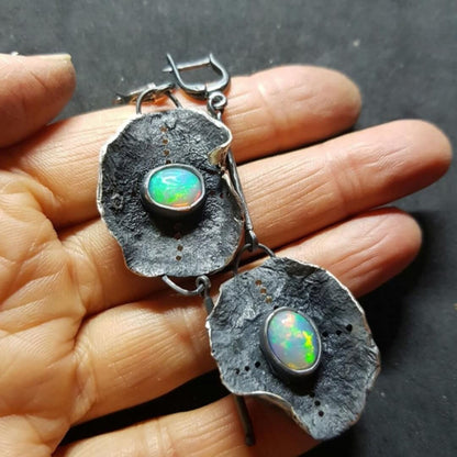 Boho Opal Dangle Earrings - Diane Jewelry