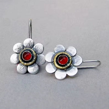 Vintage Flower Drop Dangle Earrings - Diane Jewelry